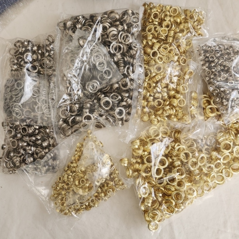 Bundle 6 packs  Gold tone & Silver tone Metal  Grommets New